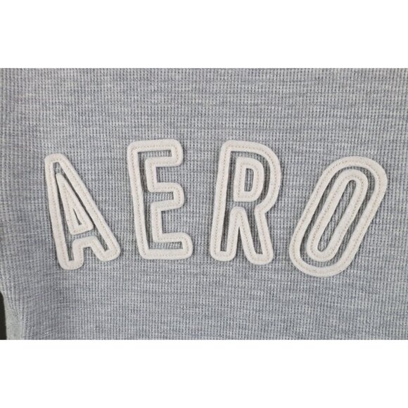 Vtg Y2K Aeropostale Womens L Babydoll Thermal Knit 3/4 Sleeve T-Shirt Metallic - Picture 4 of 14